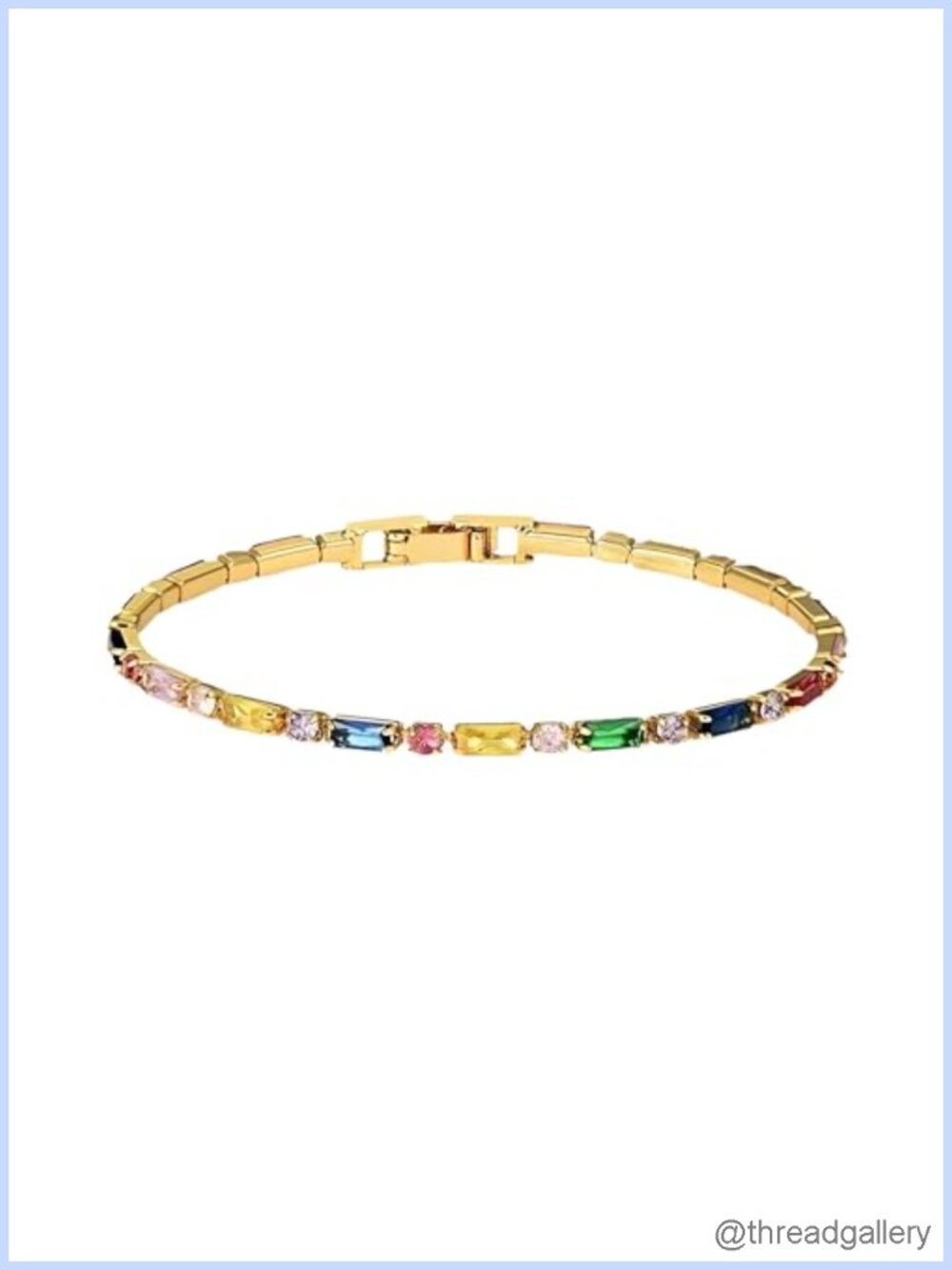 Crystal Tennis Bracelet Boho Cubic Zirconia Link Bracelet for Women